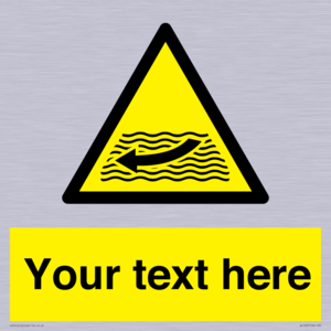 Custom Warning strong river flows